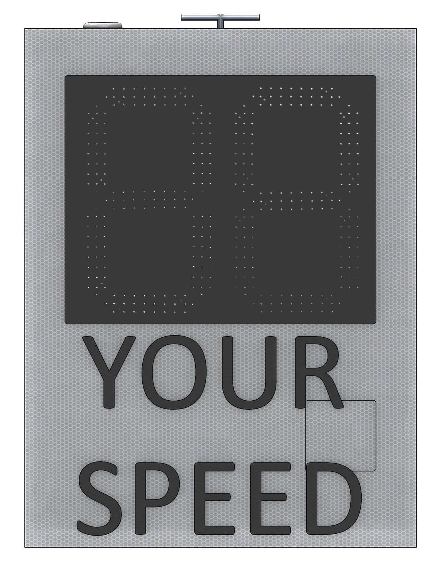 two digit traffic speed display sign